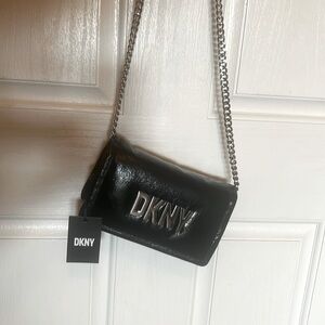DKNY Maggie Clutch Faux Leather Crossbody Handbag